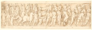 A rendição dos sármatas (LIII); Os alemães são conduzidos através do Danúbio (LIX); Alemães sendo acusados pelos sármatas perante Marco Aurélio (LX); início de uma cena de decapitação (LXI) de Giovanni Guerra