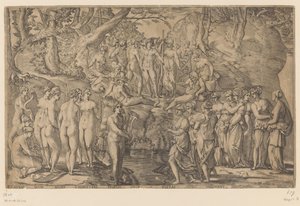 Concurso entre as Musas e os Pierides de Giovanni Jacopo Caraglio