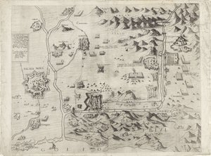 Mapa do cerco de Palmanova de Giovanni Justo