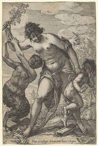 Vênus Chicoteando Cupido com Rosas, início do século XVII., início do século XVII. de Giovanni Luigi Valesio
