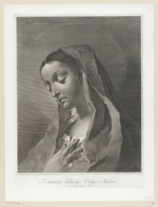 Maria
Trinitatis delicia Virgo Maria (título sobre o objecto)