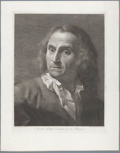 O gravador de Portret Van Giovanni Marco Pitteri Marcus Pitteri Blue Engraver in Air (título no objeto) de Giovanni Marco Pitteri