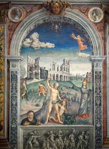 Fresco por Giovanni Maria Falconetto (1468-1535), Salão do Zodíaco, Palazzo D