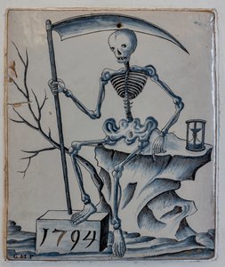 Placa com alegoria de morte de Giovanni Meazzi