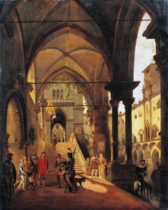 Luís XI no castelo de Barolo, de Giovanni Migliara (1785-1837), óleo sobre tela, 80x65 cm de Giovanni Migliara