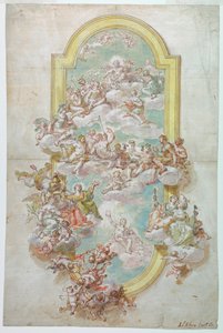 Desenho, Teto com Júpiter, Jun, 1718-30