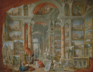 Galeria de imagens com vistas da Roma moderna de Giovanni Paolo Panini