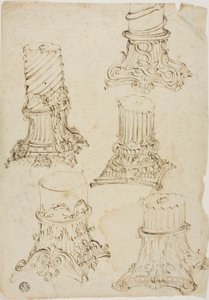 Esboços de capitais coríntias de Giovanni Paolo Panini
