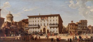 Um Festival na Piazza Di Spagna, Roma de Giovanni Paolo Pannini