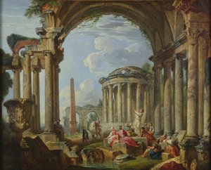 Pregação entre as ruínas antigas, c.1740-50