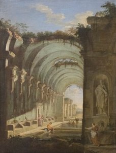 Ruínas com thermae de Giovanni Paolo Pannini