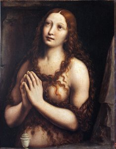 Arrependida Maria Madalena par Giampietrino (1ª metade do séc. XVI), primeira metade do séc. - Têmpera sobre painel, 49x39 - State Hermitage, São Petersburgo