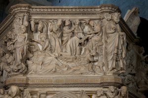 Adoração dos Magos, no púlpito da Igreja de Sant&39;Andrea. c.1298-1301 (mármore)