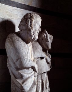 O Evangelista Lucas (Marble Sculpture, c.1306) de Giovanni Pisano