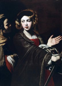 Judith com o Chefe de Holofernes par Ricca, Giovanni (1603-c. 1656). Óleo sobre tela, tamanho : 103x76, ca 1637-1640, Museo Diocesano, Salerno de Giovanni Ricca