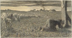 A oração junto à cruz de Giovanni Segantini
