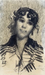 Cabeça de mulher de Giovanni Segantini