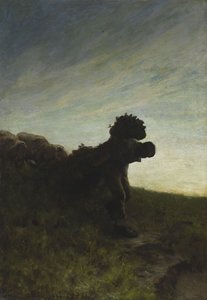 A última fadiga do dia A última tarefa do dia, 1884. de Giovanni Segantini
