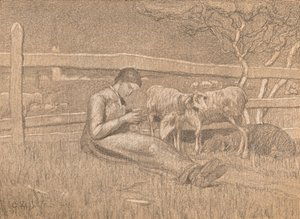 A Pastora, c1888 de Giovanni Segantini