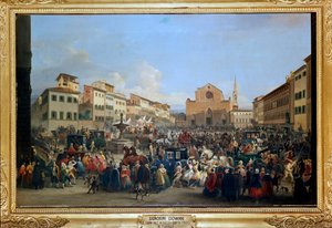 Carnaval na Praça Santa Croce, em Florença