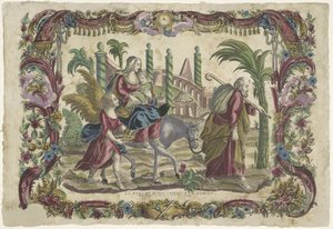 O voo para o Egipto
La fuga de Jesus Christo en Egipto / Fugo domini nostri Jesu Christi in Egiptum (título sobre o objecto)