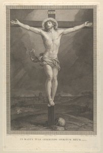 Cristo crucificado na cruz, uma caveira na base, ca. 1770-1803.