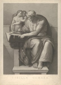 A Sibila Cumaean após o afresco de Michelangelo na Capela Sistina, 1784-90.