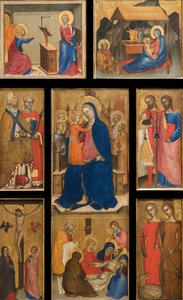 Italiano:  Polittico con Madonna con Bambino Madonna e Criança com Santos