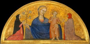Madonna e criança com doadores, ca. 1365