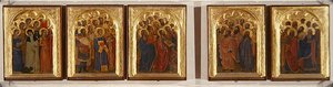 Predella, Políptico dos Santos, Virgens e Mártires (tempera no painel)