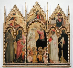 Coroação da Virgem com os Santos, c.1420 (têmpera no painel) de Giovanni dal Ponte