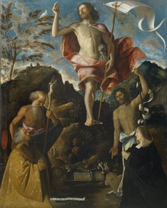 Ressurreição de Cristo, São Jerônimo, São João Batista e os Doadores Ottaviano e Domitilla Vimercati em Oração