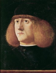 Renascença : Retrato de um Jovem por Mansueti, Giovanni di Niccolo (c. 1465-1527), c. 1500. Óleo sobre madeira, 29,7x22,3. Museu de História da Arte, Vienne