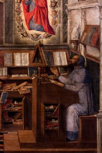 São Jerónimo aparece a Santo Agostinho, cerca de 1505-1510 (óleo e têmpera sobre tela)