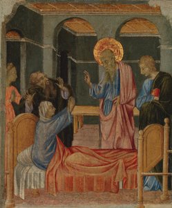 São João Evangelista Levanta Drusiana, ca. 1460 de Giovanni di Paolo