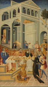 A cabeça de São João Batista levada perante Herodes de Giovanni di Paolo