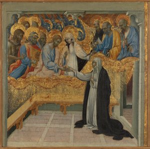 O casamento místico de Santa Catarina de Siena. de Giovanni di Paolo