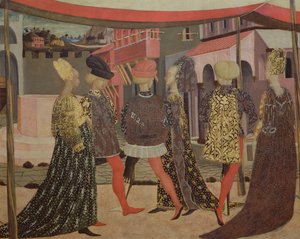 The Adimari Cassone, c.1450 (têmpera no painel) de Giovanni di Ser Giovanni Scheggia