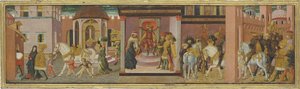 A história de Trajano e a viúva, painel de um cassone, c.1450