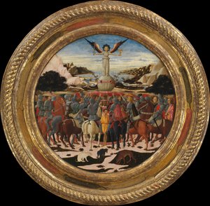 Triumph of Fame, uma salva de nascença de Lorenzo, o Magnífico, c.1449 (têmpera, prata e ouro sobre madeira)