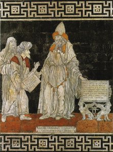 Hermes Trismegisto. Mosaico de piso na Catedral de Siena, 1488. de Giovanni di Stefano