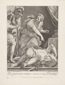 Jael mostra Barak o Sisera morto de Girolamo Ferroni