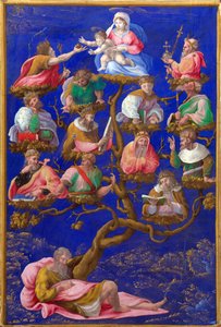 ""A Árvore de Jesse"" Pintura de Gerolamo Genga (1476-1551) por volta de 1535 Londres, Galeria Nacional