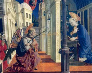 Anunciação de Girolamo di Giovanni de Camerino (ca 1449-1473), detalhe, ca 1460 de Girolamo Giovanni