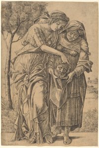 Judite com a Cabeça de Holofernes de Girolamo Mocetto after Andrea Mantegna