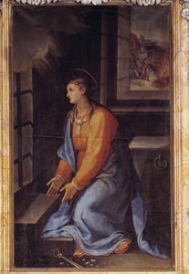 Retrato de Santa Apolónia na prisão (óleo sobre tela