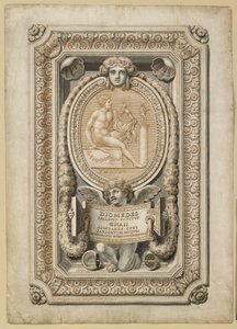 Projeto para uma gema gravada em um cenário ornamental, 1722 de Girolamo Odam
