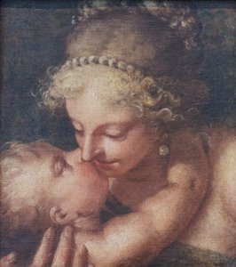Amor beijando Vénus de Girolamo Pellegrini