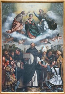 A coroação da Virgem e de São Domingos de Girolamo Romanino
