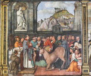 O milagre da mula, o Muro Norte, Escola do Santo, detalhe de 2195188 de Girolamo Tessari